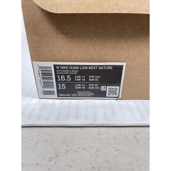 NEW Nike Dunk Low Next Nature White Mint Size 15 DN1431-102 - Picture 8 of 8